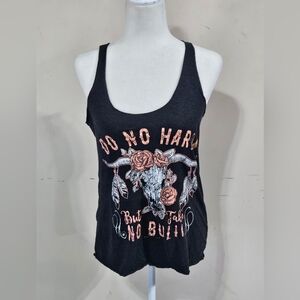 Next Level Apparel Black Tank Top with Graphic Design